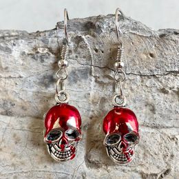 Dangle Earrings Halloween Fangs Skulls Bloodstained For Women Gothic Terrifying Body Jewelry Accessories