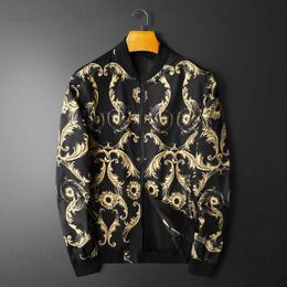 Men's Jackets Large Size M-5XL 2023 New Boutique Fashion Printing Mens Casual Stand Collar Jacket Luxury Delay Stage Coat Male T230919