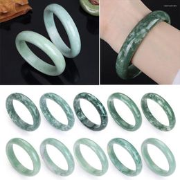 Charm Bracelets Natural Green Jade Bangle Bracelet For Women Girls Healing Protection Good Luck Bangles With Jewellery Box