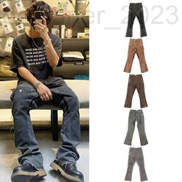 Men's Pants Designer Clothing Fashion Pant Speckled Jeans Stitched Overalls Virgil High Street Flared Sweat Rock Streetwear Jogger Trousers 9N5J