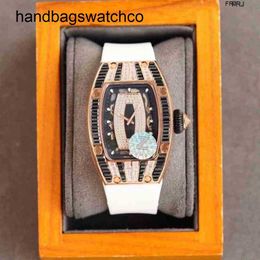 Richarmilles Watch Womens Watches Designer Luxury Wristwatch Richa Business Leisure Rm0701 Automatic Machinery Meijin Full Diamond Case Tape Womens Esctc9 Lt3m f