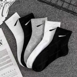 Men's Socks New fashion solid sport men's socks classic hook black white gray basketball sweat absorbent breathable short boat socks luxury sport garter box L230919