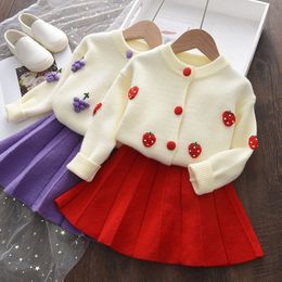 Clothing Sets Menoea Toddler Kids Girls Clothes Autumn Winter Children Christmas Knitted Sweater Skirts Suit 2Pcs Toddler Clothing Sets 230918