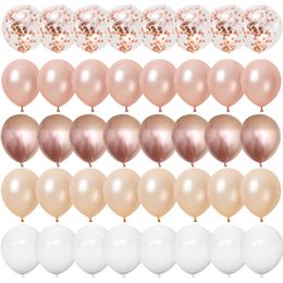 Other Event Party Supplies 40pcs 12inch Rose Gold Confetti Latex Balloons Happy Birthday Decorations Kids Adult Boy Girl Baby Shower Wedding 230919