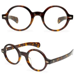 Men Optical Glasses Round Eyeglass Frames Brand Retro Women Spectacle Frame ACQUES MARIE MAGE Fashion Black Tortoise Myopia Eyewea198i