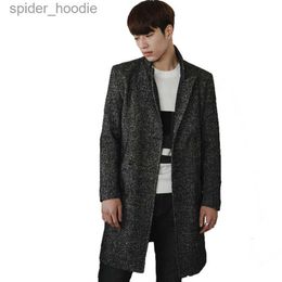 Men's Wool Blends Hot Sale Trench Coat Men Tops Double Breasted Leisure Outerwear High Quality Woollen Clothes Men's Brand Long Jackets S-6xl L230919