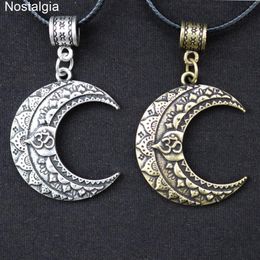 Nostalgia OM Yoga Moon Necklace Wicca Pagan Jewlery Mandala Lotus Flower Spiritual Jewelry Witchcraft Pendant217v