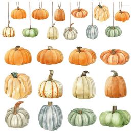 Decorative Figurines 36Pcs Farmhouse Pumpkin Tree Decoration Thanksgiving Harvest Small Hanging Signs