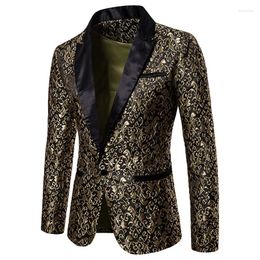 Men's Suits European And American Autumn Winter Jacquard Fashion Design Formal Wear Lapel Blazer