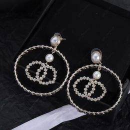 Luxus Designer Mode Baumeln Kronleuchter Ohrringe aretes orecchini 925 Silber Pin buchstaben anhänger ohrringe frauen hochzeit geschenk schmuck