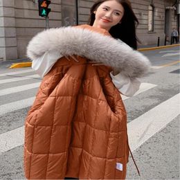 Women's Trench Coats 2023 Cotton Lining Winter Jacket Women Coat Padded Fur Hooded Parkas Short Puffer Snow Wear Female Outwear