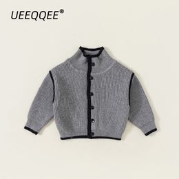 Pullover Button 2023 Spring Autumn Children Knitted Sweater Jacket Casual Boys Cardigan Knitwear Coat Toddler Kids Clothes For 110Y 230918
