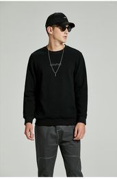 Men's Hoodies Y1941 Knitted Corn Grid Texture Casual Letter Embroidery Crew Neck Sweatshirt