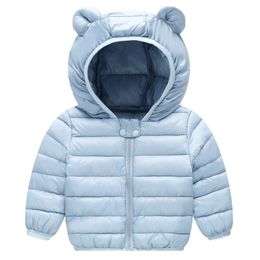 Down Coat Baby Kids Hooded Down Jackets Boys Winter Clothing Children Lightweight Cotton-Padded Coats Toddler Girls Zipper Outerwear WTC20 230919