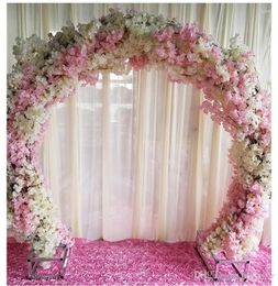 Decorative Flowers Artificial Cherry Blossom DIY Simulation Wedding Arch Door Home Wall Hanging Garland Centerpieces Decorations Bouquet