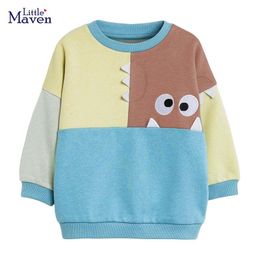 Hoodies Sweatshirts Little maven Baby Boys Fashion Tops Cotton Casual Clothes Lovely Monsters Soft and Comfortable Sweatshirt Kids 230919