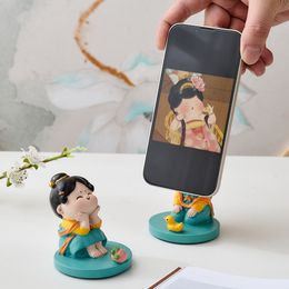 Toilet Paper Holders Lazy Desktop Mobile Phone Stand Simple Lovely Tang Lady Gadget Ipad 230919