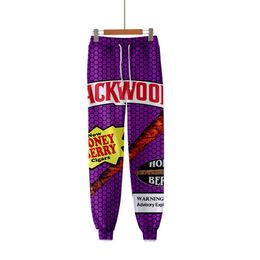 Backwoods Honey Berry 3D Print Joggers Pants Men Women Casual Trousers Hip Hop Sweatpants Funny Pants Streetwear Pantalon Homme291Z