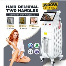 Diode Laser Hair Removal laser Skin Rejuvenation 755Nm 1064Nm 808Nm Painless Beauty Machine ice cooling system with 2 handles and 3 wavelength beauty machine