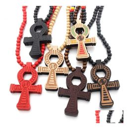 Creative Cross Necklaces Hip-Hop Bead Necklace Sweater Chain Christian Decoration Supplies For Women Men Birthday Valentine Gift Drop Dhlcf