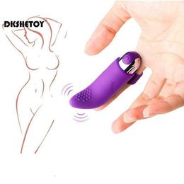 Adult Massager 10 Frequency Finger Vibrators Silicone Clitoris Stimulator for Women Vaginal Massage Dildo Product Fb