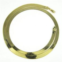 20-24 6mm 10-14 Grammes 14k Yellow Gold Plated Herringbone Chain Necklace Mens Ladies227J
