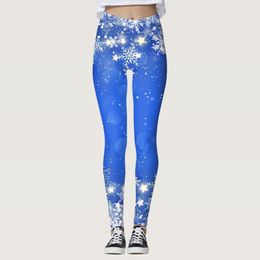 Women's Leggings Christmas Printed Snowflakes Leggins For Women Workout Winter Casual Sporty Woman In Pants & Capris Push Up