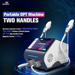 الجدد الوافدين OEM OEM IPL IPL Super Laser Hair Removal Acne Acne Machine Elight Skin Rejuvenation Device 2 في 1 معدات التجميل استخدام صالون استخدام