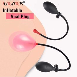 Toy Massager Adult Products Expandable Butt Silicone Vagina Adults for Women Men Inflatable Plug Backyard Anal Dilatator