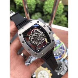 Luxury Richarmilles watch Rubber Business Leisure Personalised Fully Hollow Out Automatic Band Glow Mechanical