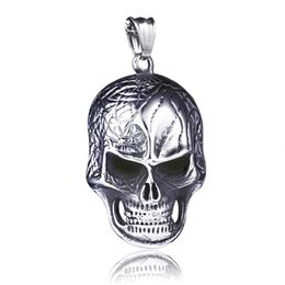 Pendant Necklaces Ancient Sier Skl Necklace Celtic Stainless Steel Skeleton Men Fine Jewellery Drop Delivery Pendants Dhc6X