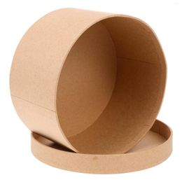 Storage Bags Round Cake Box Gift Accessory Kraft Paper Portable Cookies Candy Container Boxes Holder Sweet Case