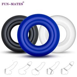 Sex Toy Massager 3pcs Male Penis Ring Cock Delay Ejaculation Scrotal Binding Ball Stretcher Enlargement Silicone for Men