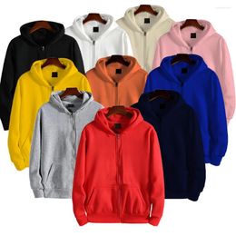 Men's Hoodies Korean Version Loose Man Women Long Sleeve Zip Hooded Oversized Pocket Coat Harajuku Up Male Sweatshirts Top