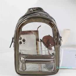 Autumn/Winter Transparent Backpack Waterproof Foreigner Jelly Bag Single Shoulder Crossbody Small Backpack