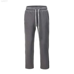 High Street Washed Basic Zipper Pants Hip Hop Casual Pants6b1n