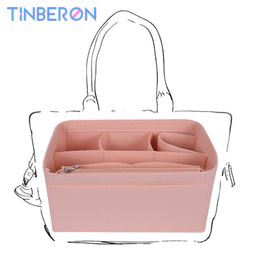 Cosmetic Bags Cases TINBERON Large Medium Small Felt Cloth Insert Bag Organiser Travel Makeup Inner Woman Arrange Storage Artefact 230919