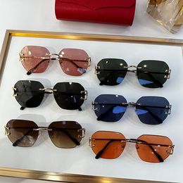 Classic high-quality 1:1 sunglasses for travel gatherings elliptical frameless frames metal legs CT0396 elegant and luxurious for women and men