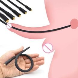 Sex Toy Massager Electric Shock Silicone Penis Plug Urethra Catheter Dilator Electro Stimulation Horse Eye Stick Sm for Men Masturbator