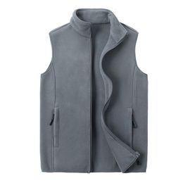 Men's Vests Fleece vest for men winter softshell jacket polar foutdoor fishing sleeveless 100 polyester windproof 230919