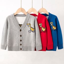 Pullover Autumn Boys Girls Cartoon Dinosaur Christmas Sweater Clothing Baby Knitwear Sticked Kids Party Casual Sweaters 26 Years 230918