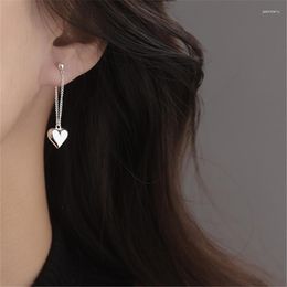 Dangle Earrings 925 Silver Needle Long Chain For Women Fashion Vintage LOVE Heart Tassel Party Wedding Jewellery Eh1867