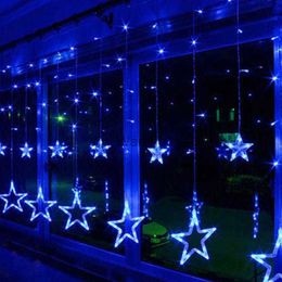 LED Strings Party AC220V EU LED Curtain Star String Lights 2.5M LED Christmas Light Romantic Fairy For Holiday Wedding Garland Party Decoration HKD230919