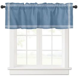 Curtain Pure Colour Royal Blue Short Curtains Kitchen Cafe Wine Cabinet Door Window Small Wardrobe Home Decor Drapes