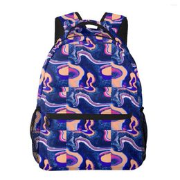 Backpack 2023Women Shoulder Bag Watercolour Ripple Fashion School For Teenage Girl Backpacks Travel