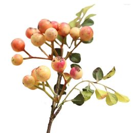 Decorative Flowers 1PC Artificial Flower Berry Harvest Autumn Grass Fake Orange Fruit Vase Home Decorations