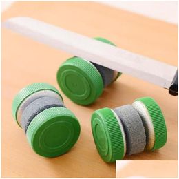 Sharpeners Creative Round Knife Sharpener Household Grindstone Fast Sharpening Knives Stone Simple Grinder Whetstone Kitchen Tools Dro Dhcls
