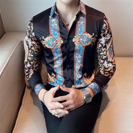 2022ss Luxurys Designers Dress Shirt Menswear Fashion Society Black Men Solid Color Business Casual Mens Long Sleeve red Size M-4X231u