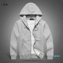 Luxury-Men polo jacket small horse Hoodies and Sweatshirts Sweater autumn solid with a hood sport zipper casual Multiple colors As322p