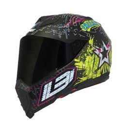 Motorcycle Full Face Helmet Dual Sport Off Road Dirt Bike ATV D O T Certified264H